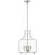 Mahannah 4 Light 15 inch Brushed Nickel Indoor Pendant Ceiling Light